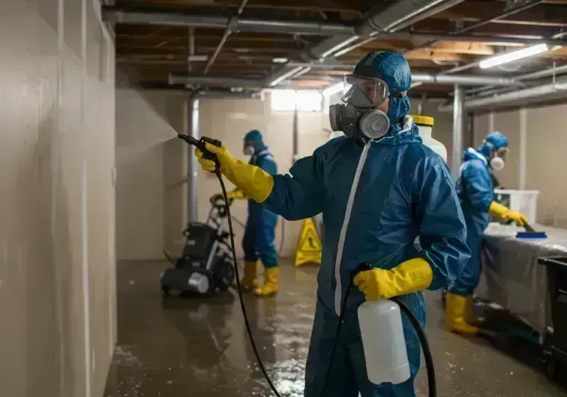 Basement Sanitization and Antimicrobial Treatment process in Marquette Heights, IL